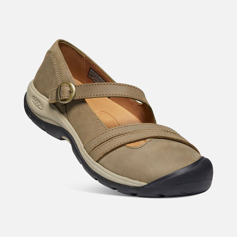 Keen Slip-On Kadın Haki - Presidio Ii Cross Strap - Türkiye EMHF82461